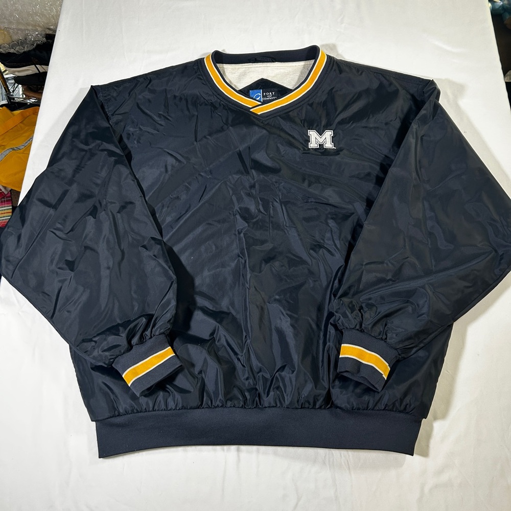 Port and Company Michigan wolverines Men’s Jacket, windbreaker navy blue XL